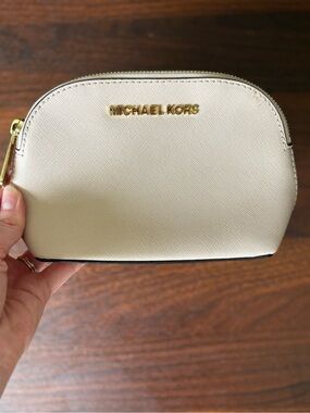 Michael Kors Blush Pink Saffiano Leather Cosmetic Pouch